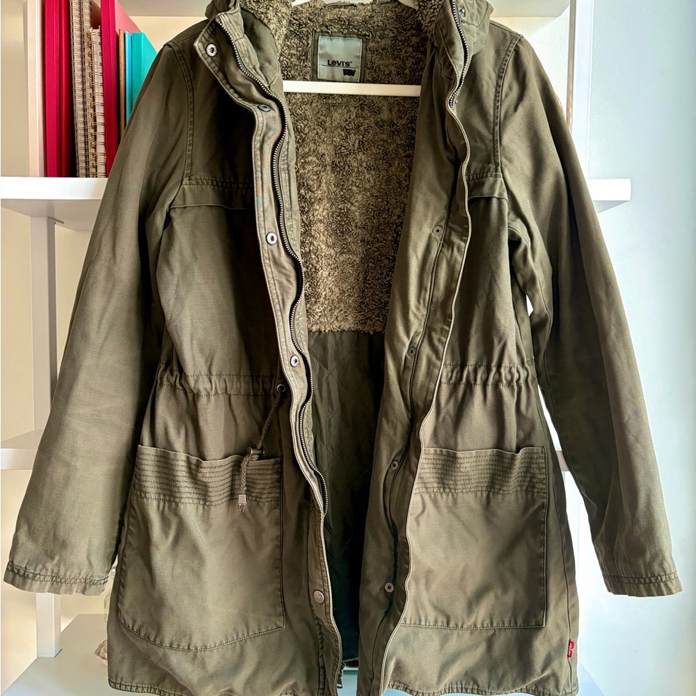 Levi's Olive Green Utility Jacket with Hood